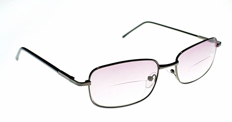 Bifocal Metal Alloy Tinted Sun-Readers & Case - Model TN39