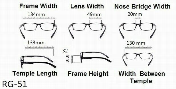 TR90 Folding Bendable Reading Glasses with Belt Clip - Model RG51