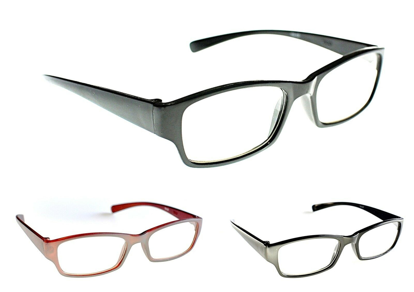 Unisex GREAT VALUE Fashion Reading Glasses  3 Colours+1.0+1.5+2.0+2.5+3.0 TN33