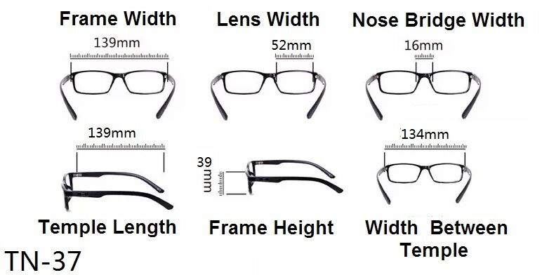 Retro Bifocal Clear Lens Reading Glasses - Model TN37