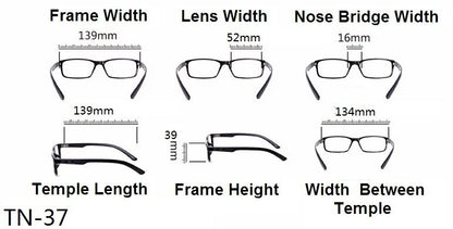 Retro Bifocal Clear Lens Reading Glasses - Model TN37