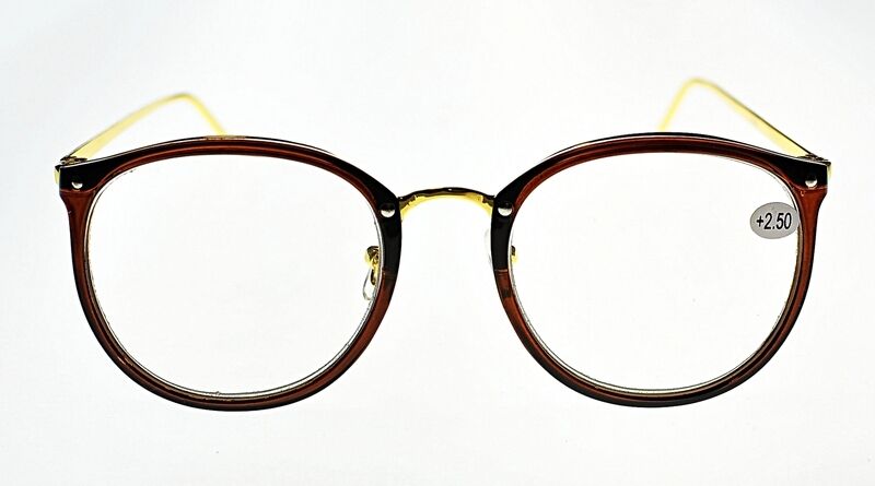 Oversized Metal Frame Reading Glasses - Model TN54