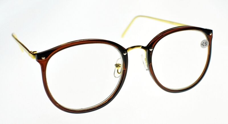 Oversized Metal Frame Reading Glasses - Model TN54