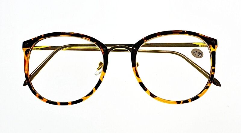 Oversized Metal Frame Reading Glasses - Model TN54