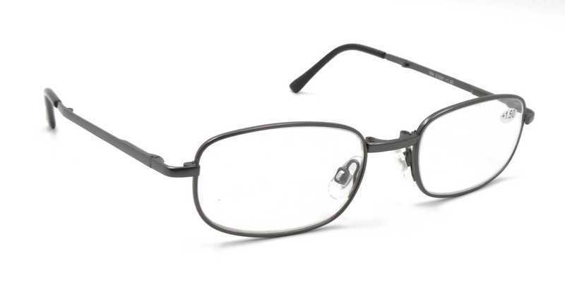 Folding Metal Alloy Reading Glasses Sprung Hinges & Case - Model RM21