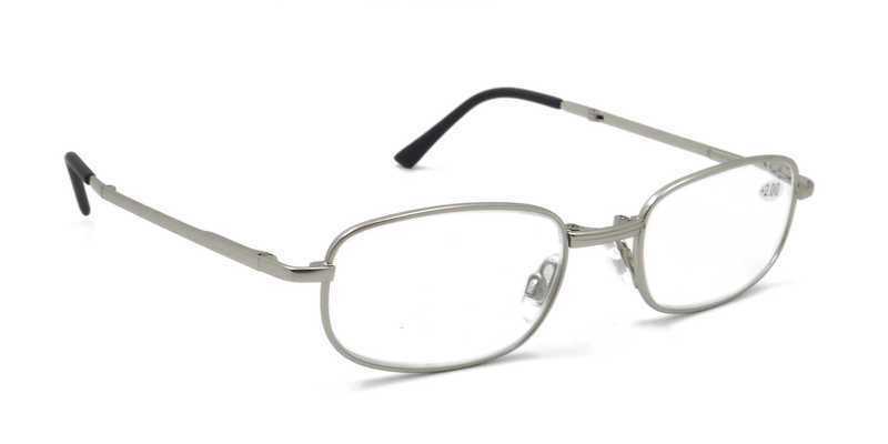 Folding Metal Alloy Reading Glasses Sprung Hinges & Case - Model RM21