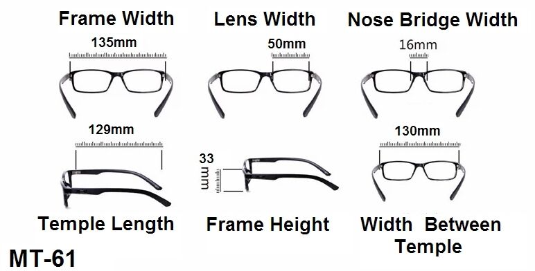 2 Pairs Value Myopia Short Sighted Distance Glasses NT61 (NOT FOR READING)