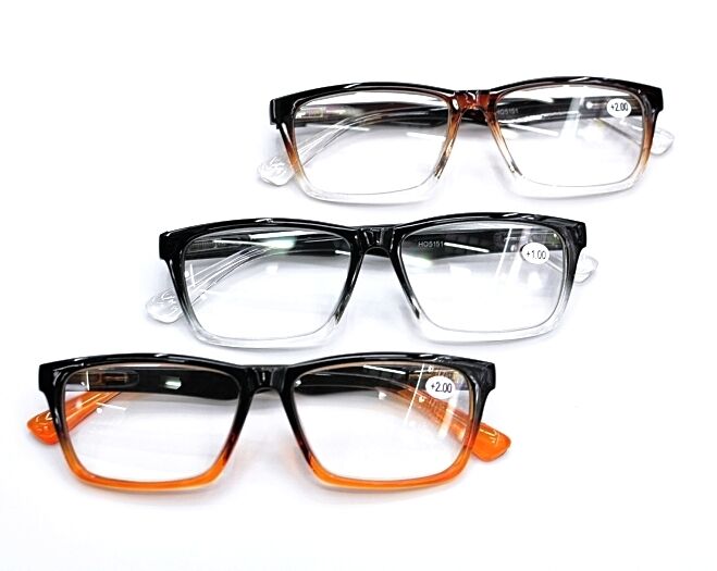 2 PAIRS Mix N MATCH Spring Hinged Colourful Fashion Unisex Reading Glasses TN05