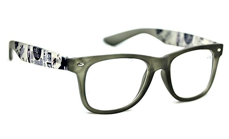 MT68 Geek Retro Large Framed 49x45mm Reading Glasses +2.0+2.5 Black,Grey or Blue