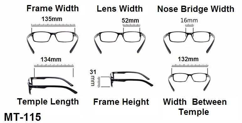 Myopia Near Short Sighted Distance Glasses - Model NT115