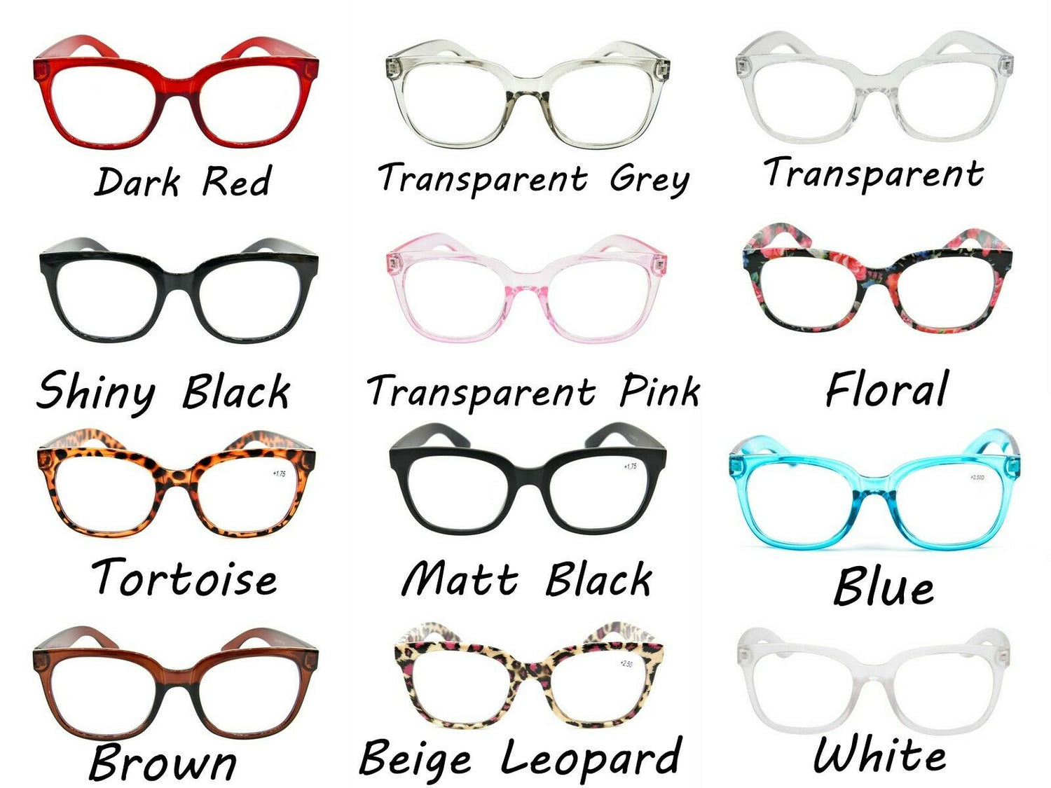 Oversized Reading Glasses Metal Hinges - Model TN14