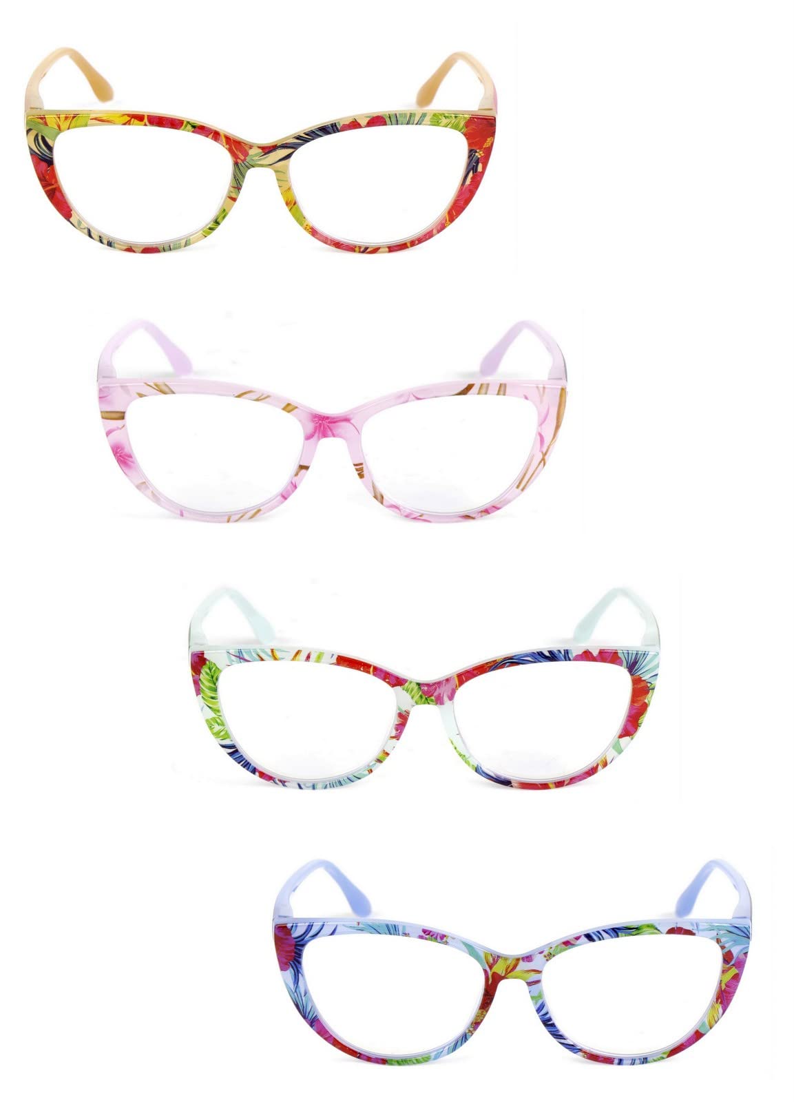 Cat Eye Funky Retro Colourful Reading Glasses Women with Spring Hinges DX94