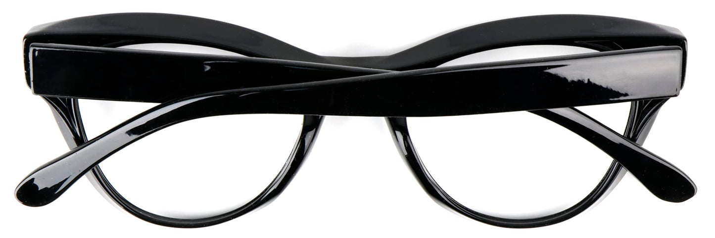 Cat Eye Concaved Framed Stylish Retro Reading Glasses with Spring Hinges DX90