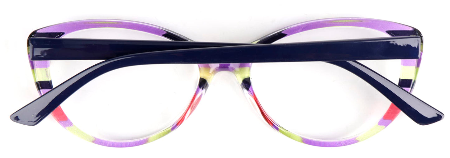 Cat Eye Funky Retro Colourful Reading Glasses Women with Spring Hinges DX96