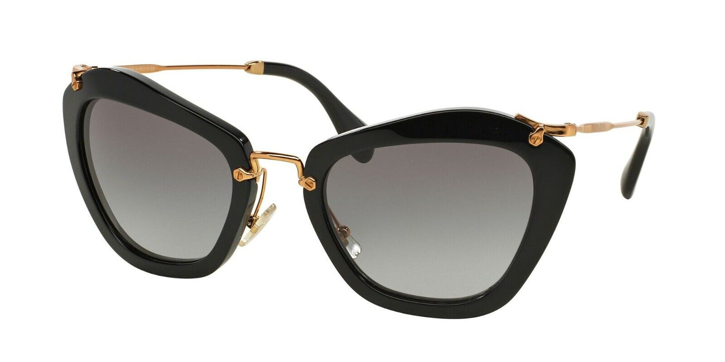 Miu Miu SMU 10NS Butterfly Shiny Black SUNGLASSES