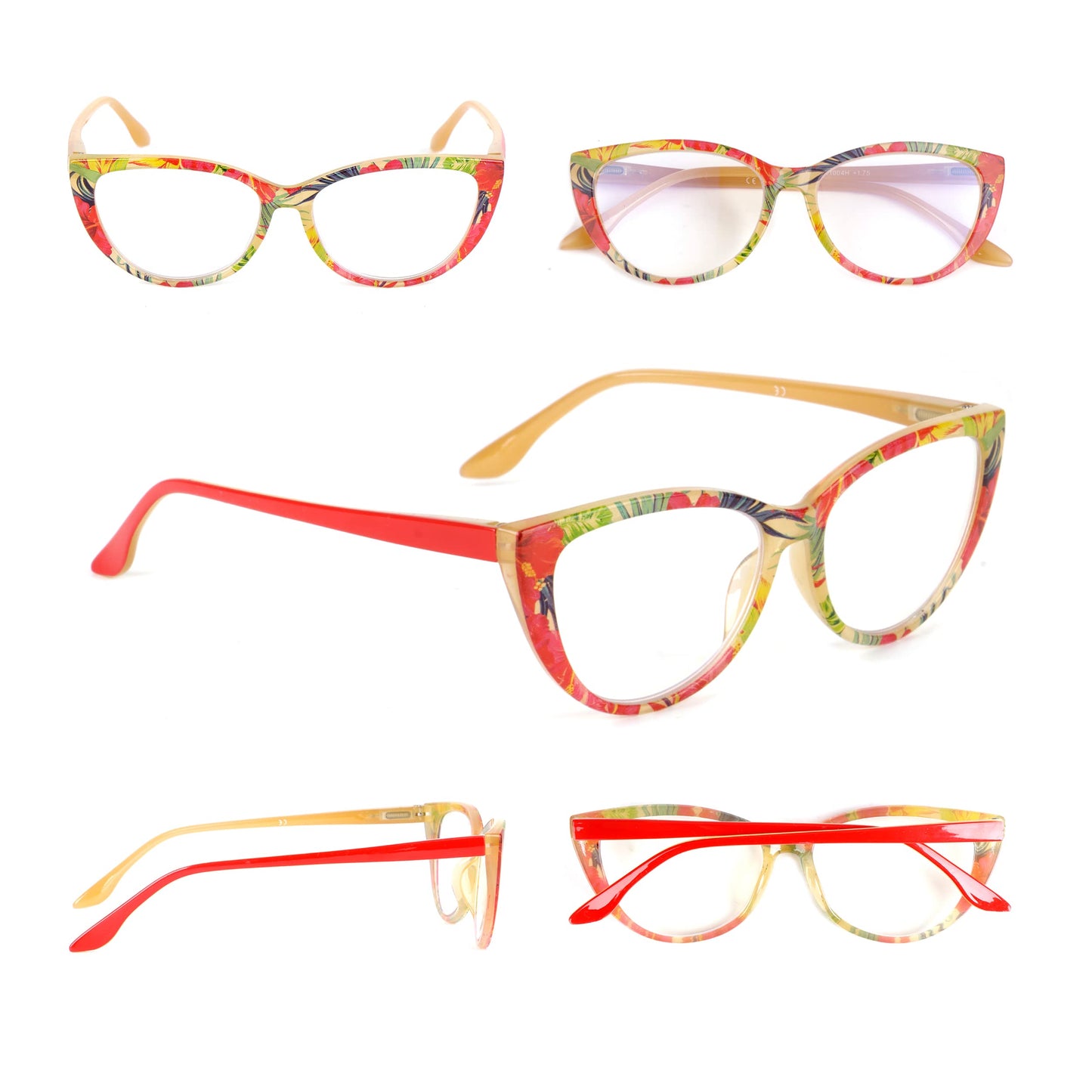 Cat Eye Funky Retro Colourful Reading Glasses Women with Spring Hinges DX94