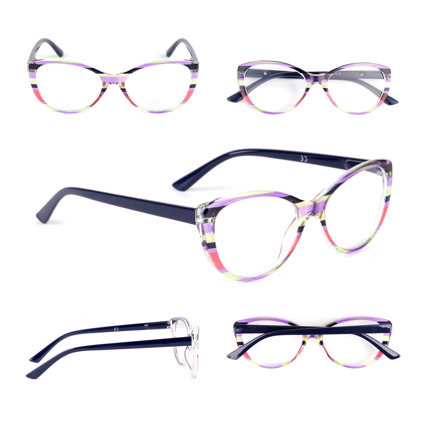 Cat Eye Funky Retro Colourful Reading Glasses Women with Spring Hinges DX96