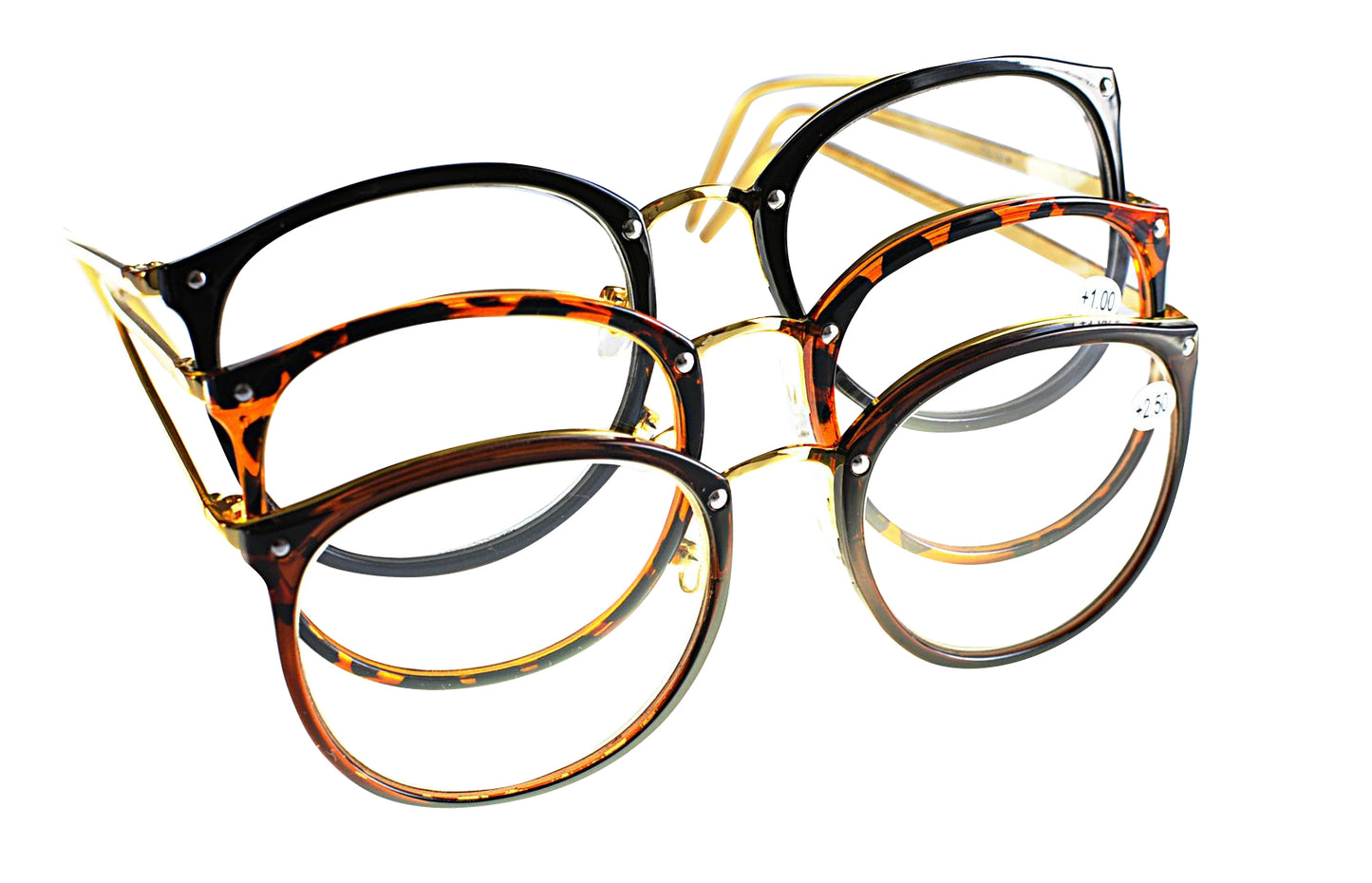 Oversized Metal Frame Reading Glasses - Model TN54