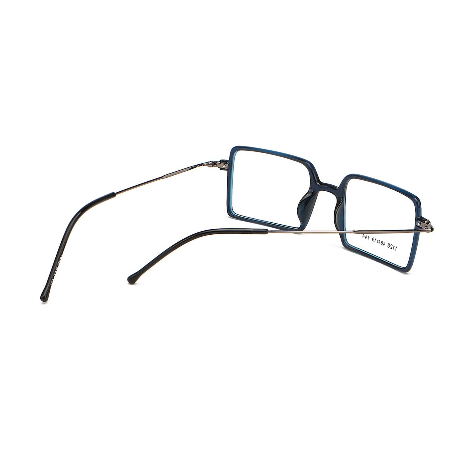 Square 1960s Reading Glasses Acetate & Stainless Steel Includes PU Leather Pouch - Model DX8