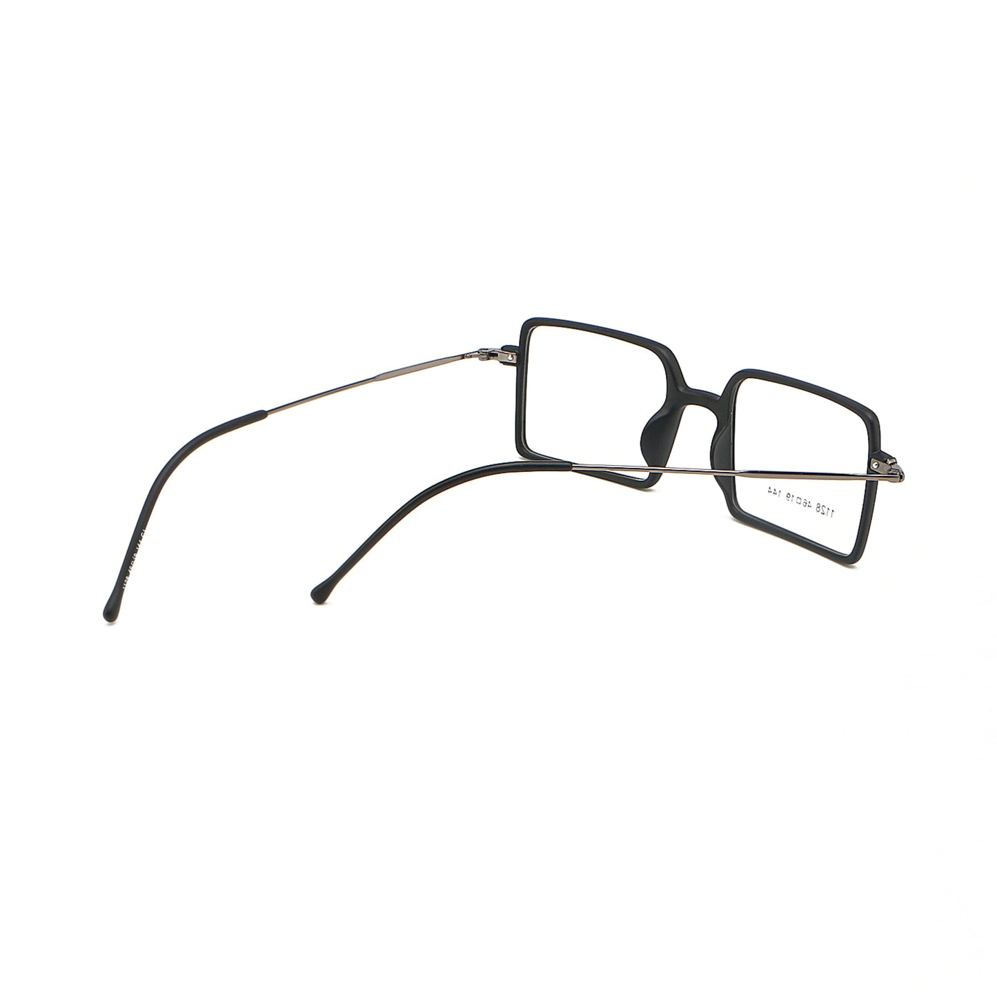 Square 1960s Reading Glasses Acetate & Stainless Steel Includes PU Leather Pouch - Model DX8