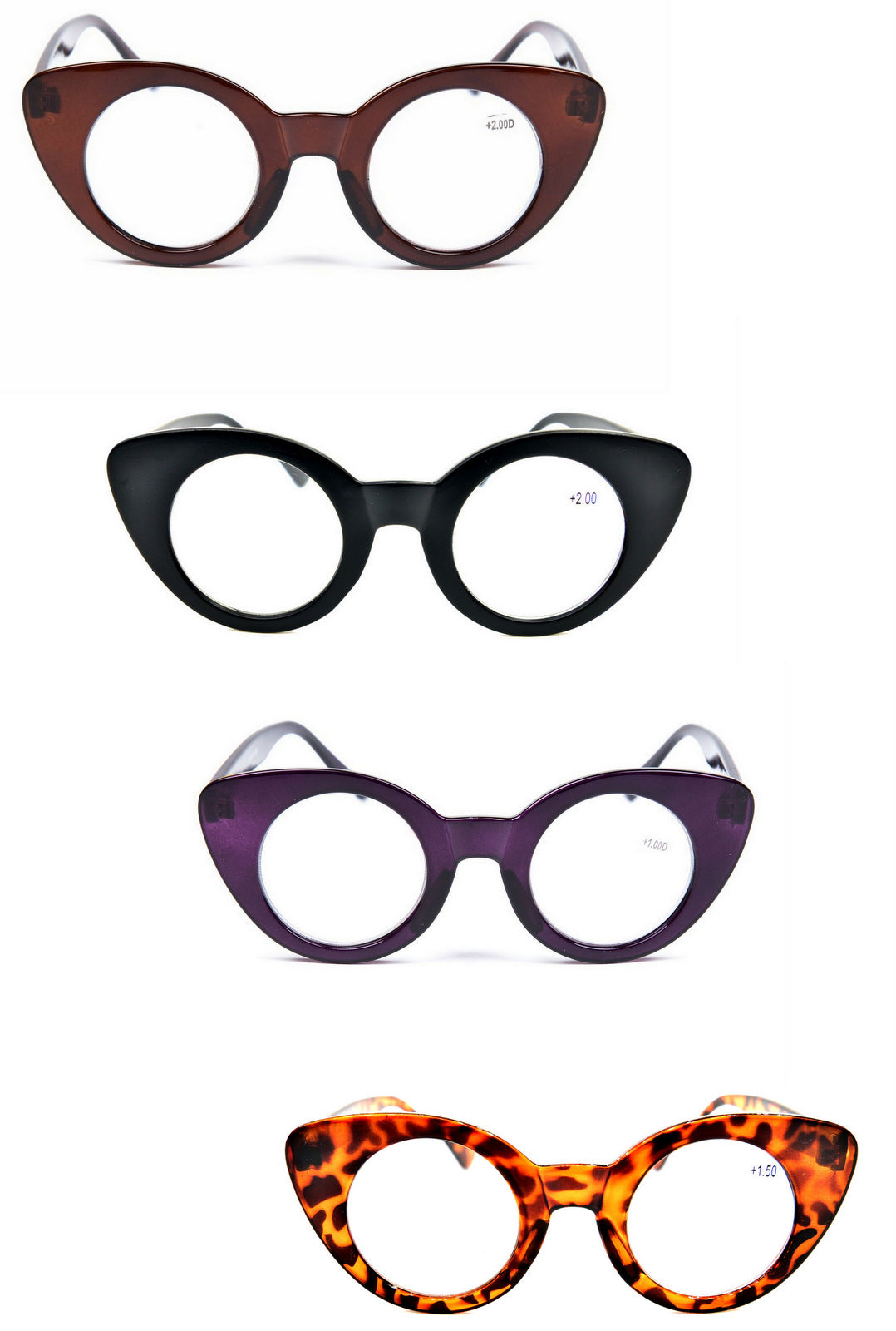 Retro Cat Eye Round Lens Reading Glasses - Model MT62