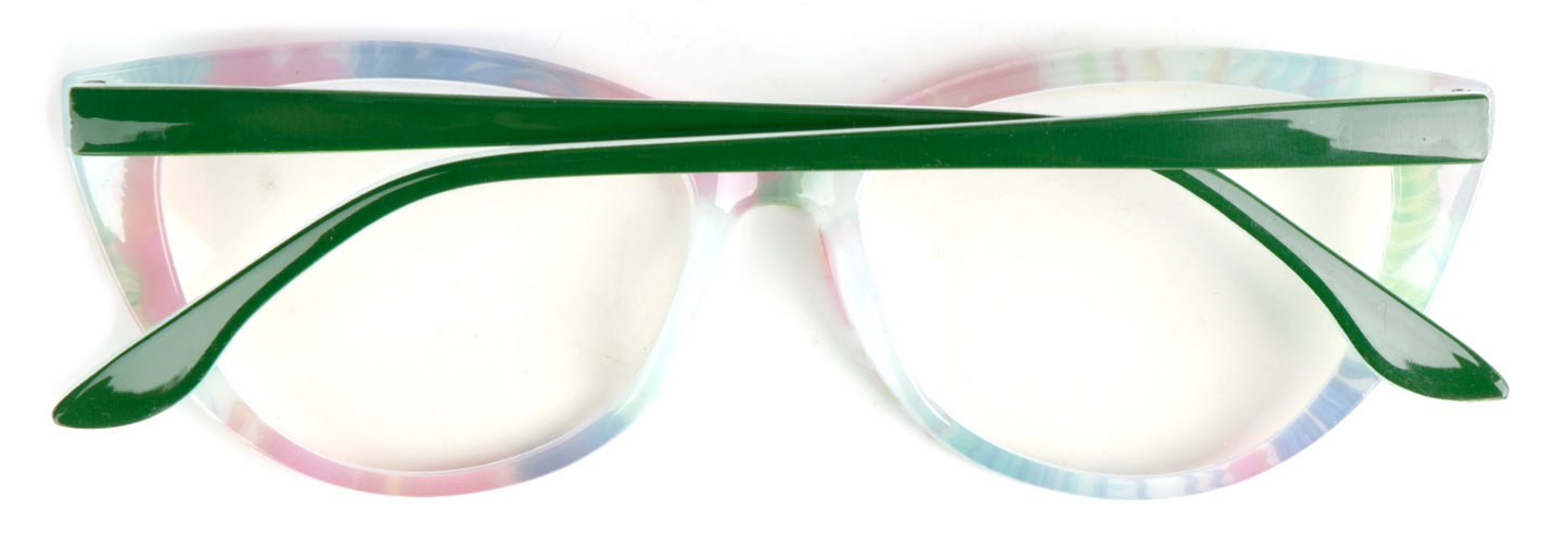 Cat Eye Funky Retro Colourful Reading Glasses Women with Spring Hinges DX94