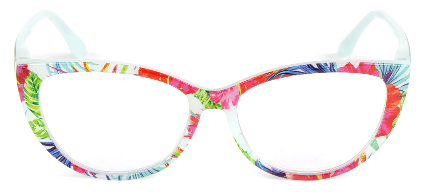 Cat Eye Funky Retro Colourful Reading Glasses Women with Spring Hinges DX94