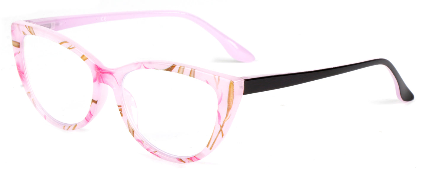 Cat Eye Funky Retro Colourful Reading Glasses Women with Spring Hinges DX94