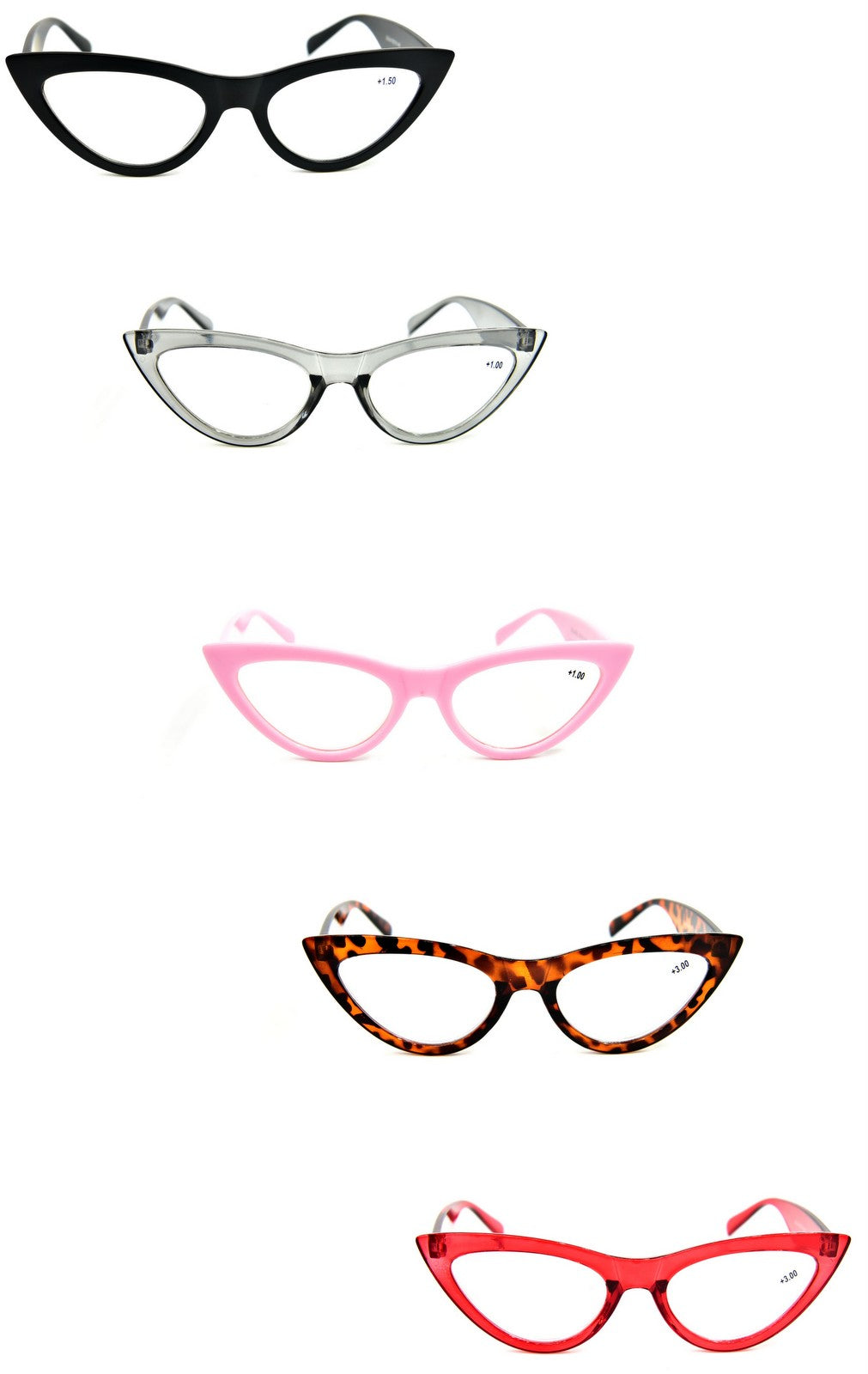 Cat Eye Reading Glasses Stylish Retro 1950's,1960's Woman's Fashion 5 Colours DX24