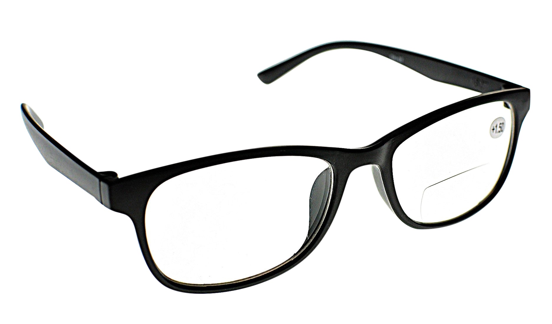 Classic Style Full Lens (No Bifocal) Reading Sunglasses for Men and Women  +1.50 Black 