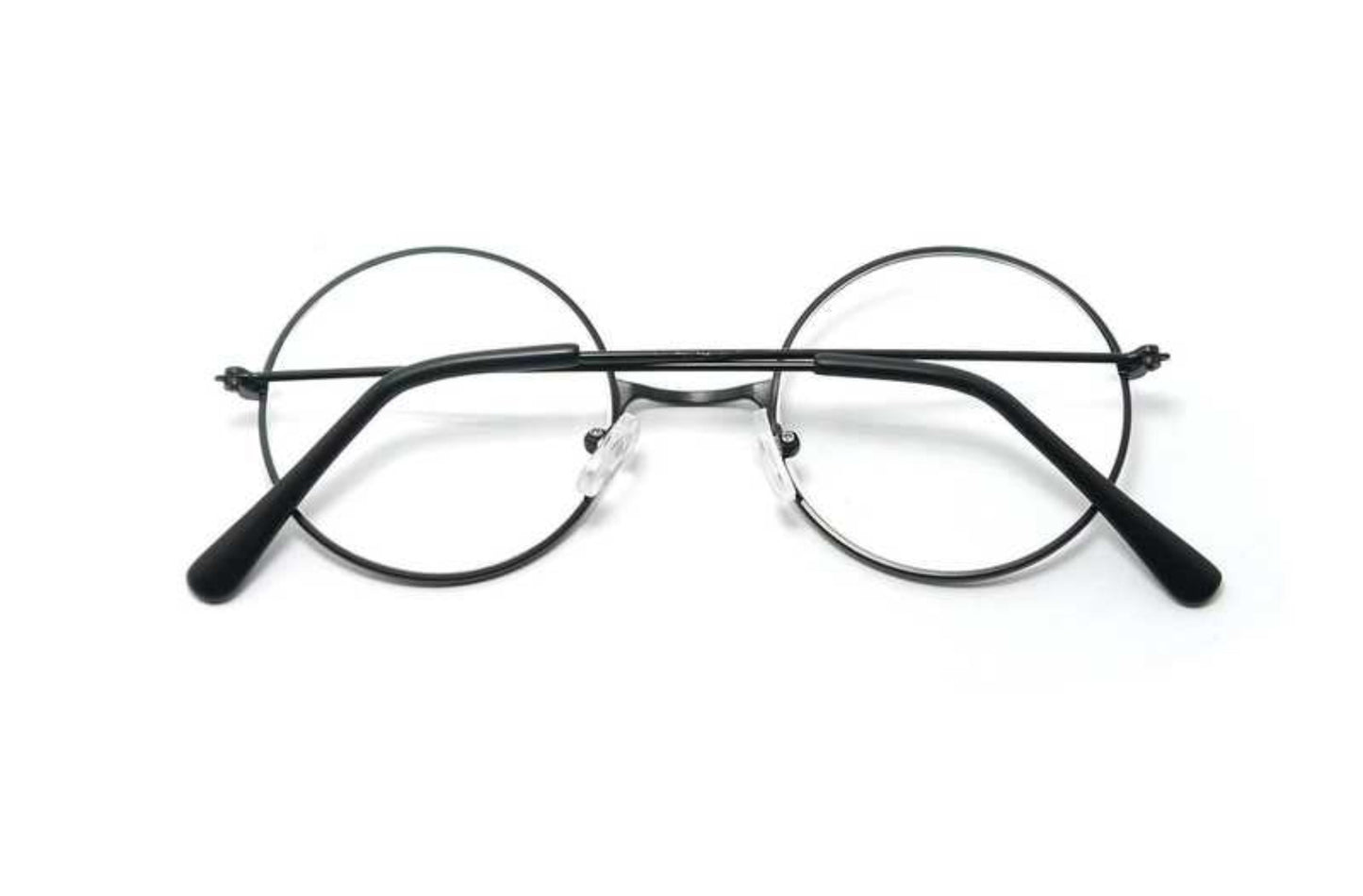 Metal Frame Round Eyeglasses (Black) - Model GF52