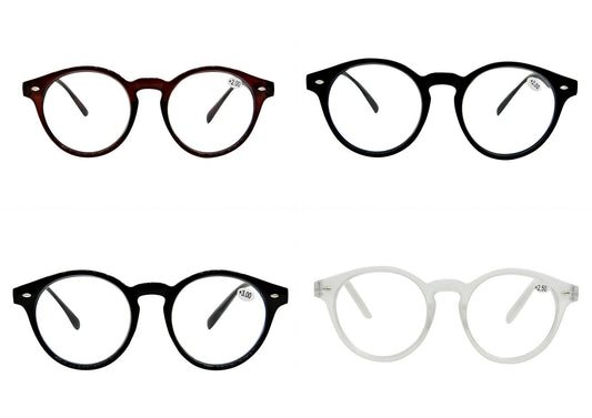 Classic Retro Round Frame Reading Glasses - TN38