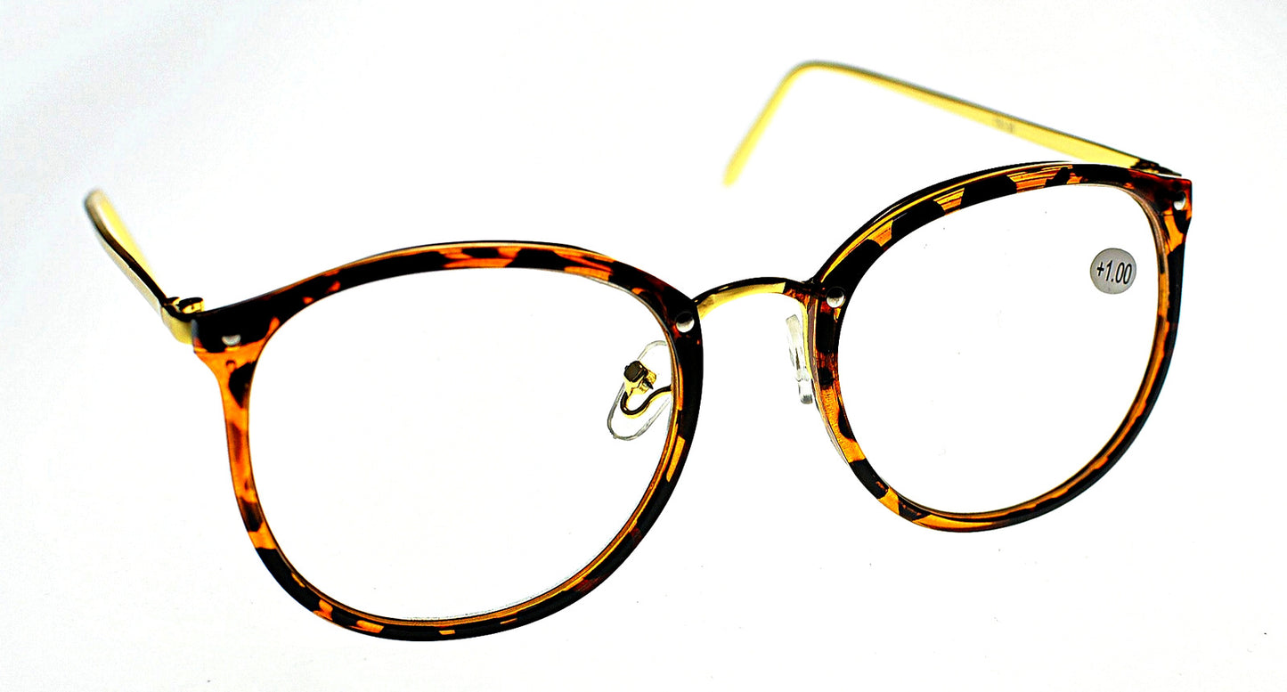 Oversized Metal Frame Reading Glasses - Model TN54