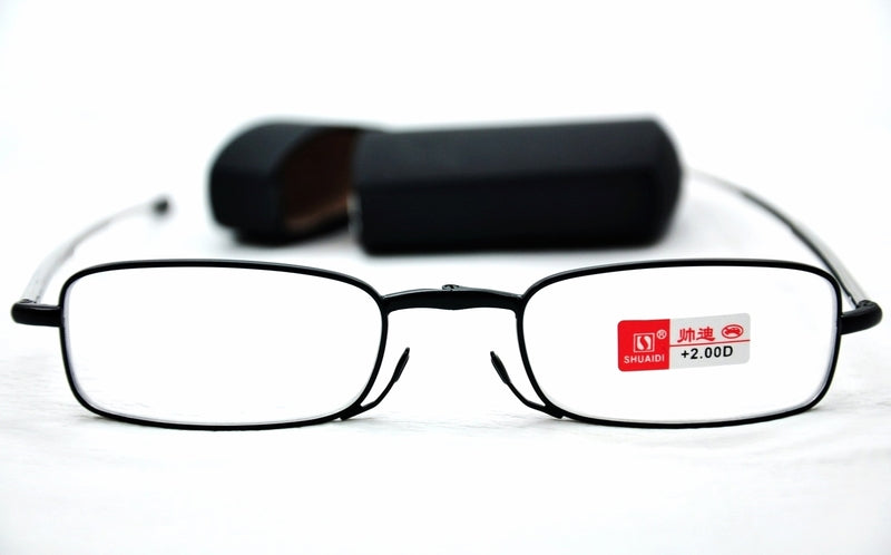 Telescopic Metal Alloy Folding Reading Glasses - MT151B