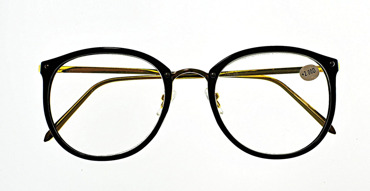 Oversized Metal Frame Reading Glasses - Model TN54